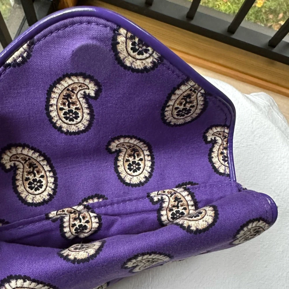 Romantic Floral Vera Bradley Simply Violet Multiple Compartment Wristlet Wallet